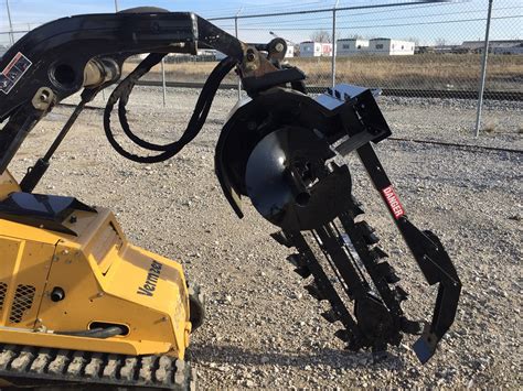 trencher on small skid steer|premier attachments skid steer.